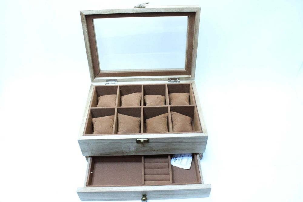 Луксозна дървена кутия за часовници и бижута