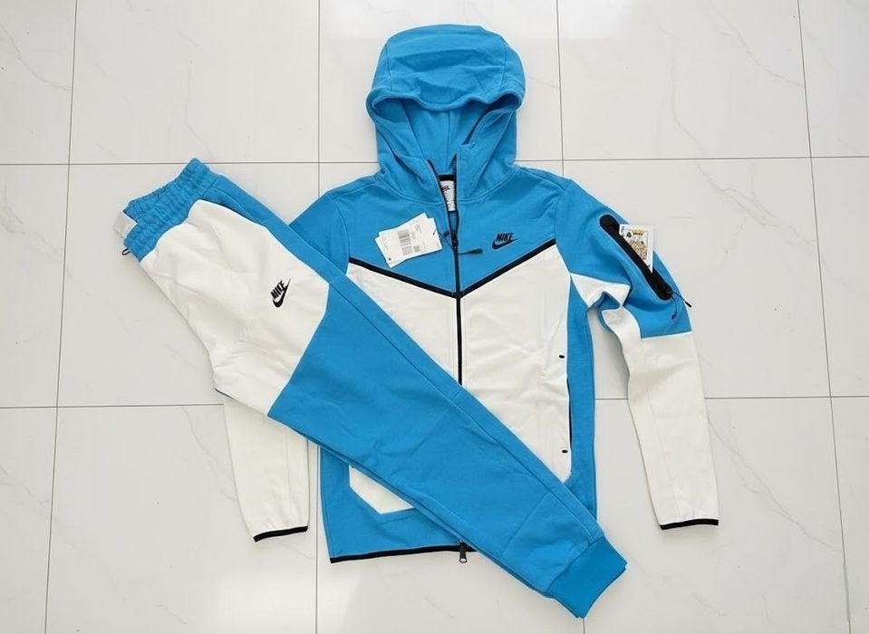 Trening Nike Tech Fleece Baby Blue Produs Premium Bumbac