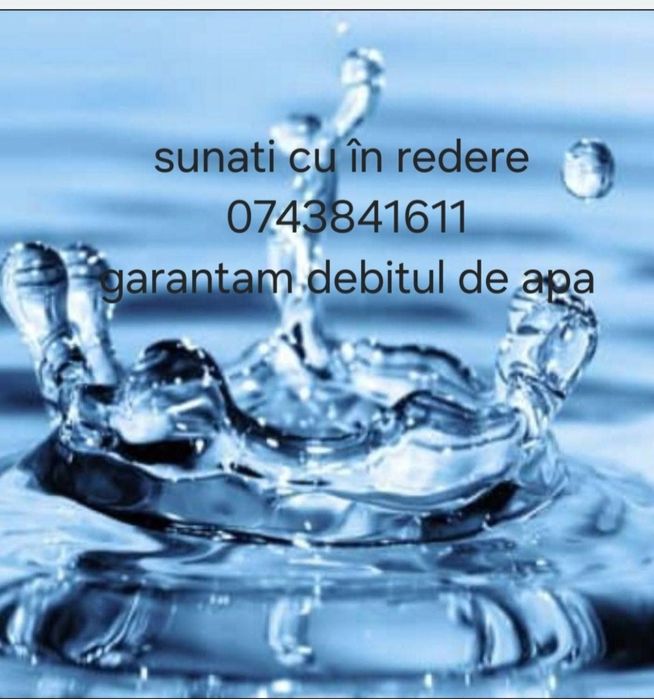 Foraje puturii apa potabila