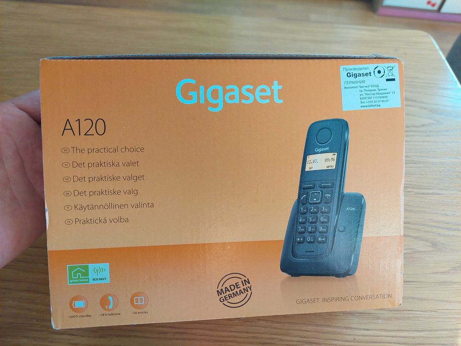 НОВ безжичен DECT телефон Gigaset A120
