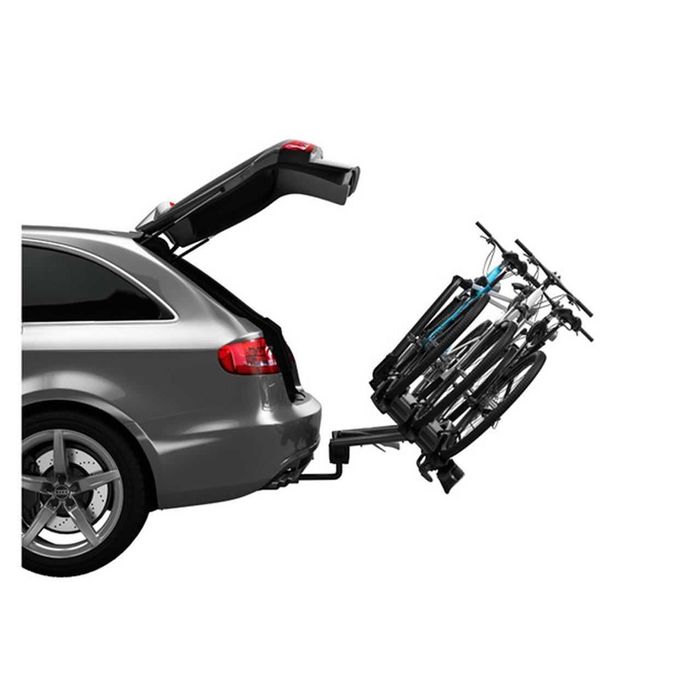 Suport 3 biciclete, Thule VeloCompact 926, cu prindere pe carlig + adaptor a 4-a bicicletă VeloCompact 9261