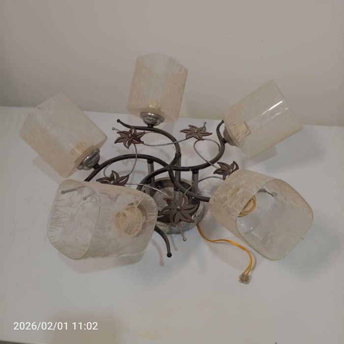 люстра 5-ти рожковая стальная