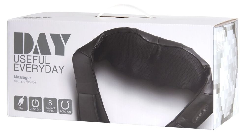 Масажор за врат и рамене – 25W, 8 шиацу глави + отопление