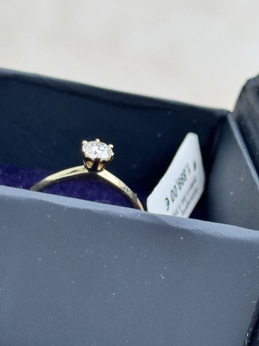 Inel Logodna 1.66 grame aur 14k + diamant 0.3 karate tw/si nou !