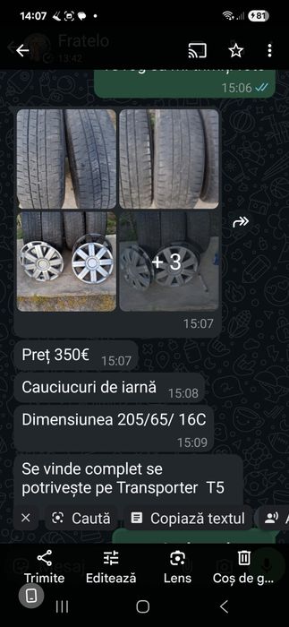 Cauciucuri de iarna,dimensiunea 205/65/16c