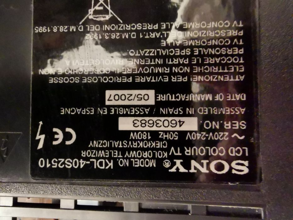 Телевизор SONY KDL-40S2510-LCD-Bravia