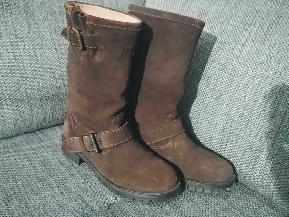 Cizme piele intoarsa, 35,5-22,5 cm