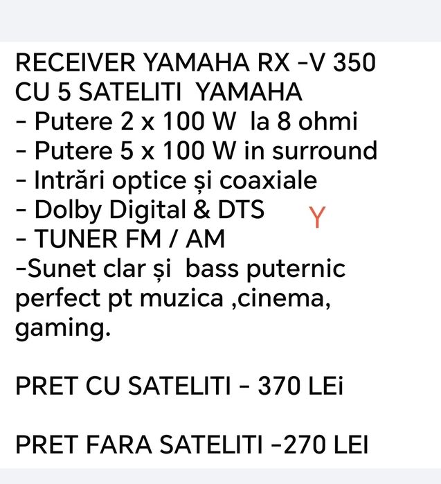 Receiver Yamaha rx-v350