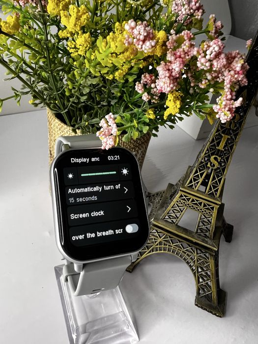 Ceas smartwatch unisex argintiu/gri