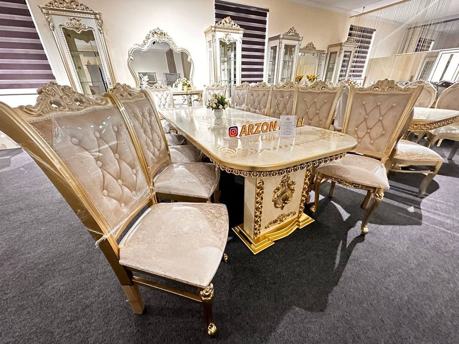 Stol Mdf  Stul-Yonğoqdan 12-Talik Kamplekt Baquvat Arzon Narxda Olin