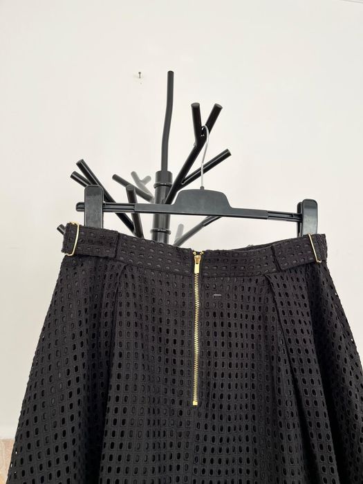 Fustă dama broderie bumbac H&M cu buzunare pe lateral