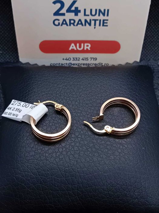 Cercei aur 14k 2.55g (B.25625 AG31 Barboi) Garantie 2 ani!