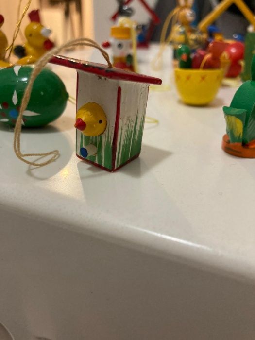 figurine din lemn sezon paste Figurine iepurasi oua decor primavara