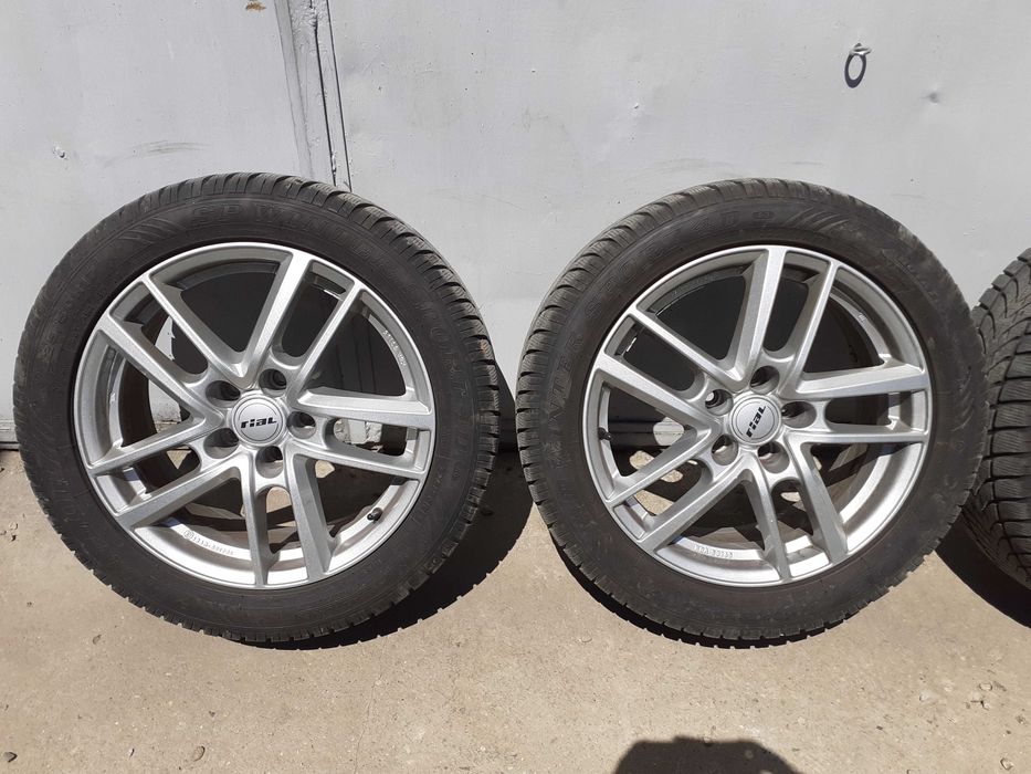 4 Roți Jante 17 aliaj 5x112 Mercedes 225/50 R17 M+S iarnă   și 2 anvelope M+S 215/55 R17 Bridgestone