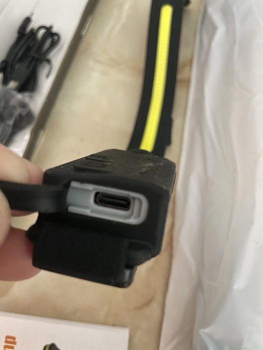 Lanternă frontală LED reîncărcabilă USB-C 5 moduri senzor mișcare 230°
