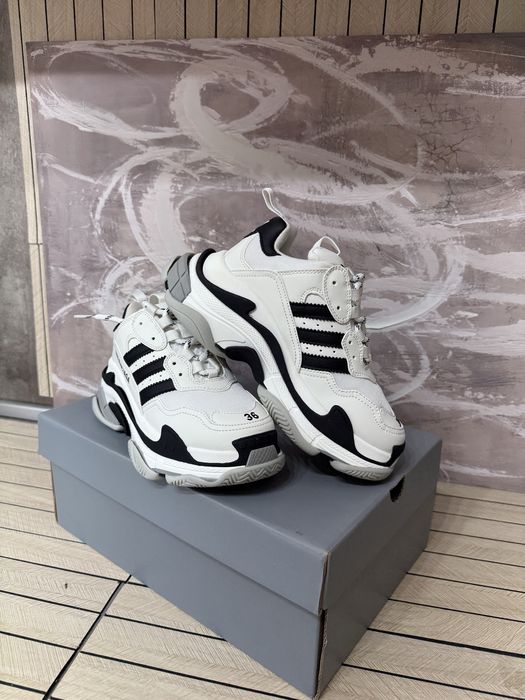 Balenciaga Triple S x Adidas Black White
