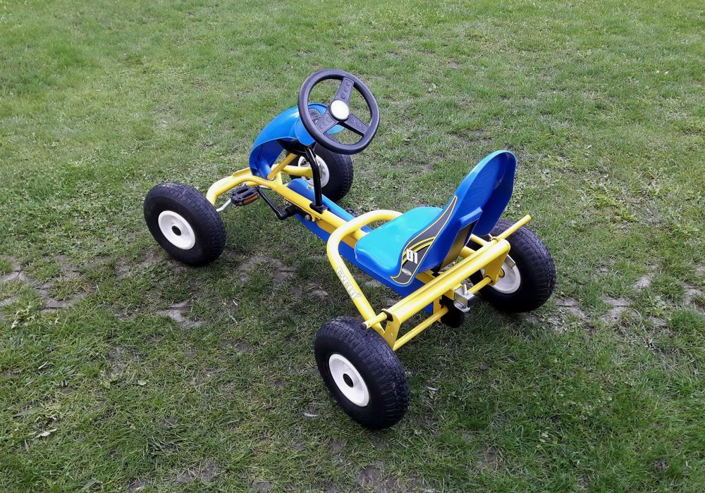 Cart (Kart) cu pedale copii/adulți  BERG Cyclo AF, galben cu albastru