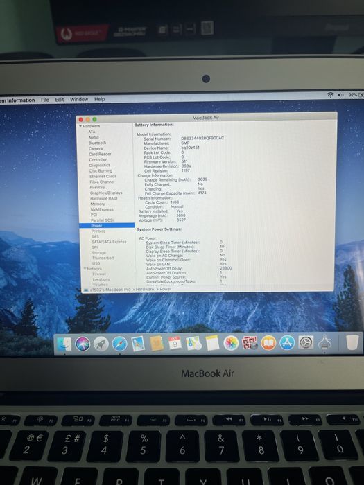 Macbook Air 11-inch i5 128 ssd mid 2013