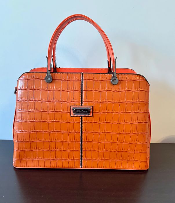 Елегантна Дамска чанта - оранж