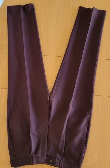 Pantaloni stofa barbati grena M 88cm noi