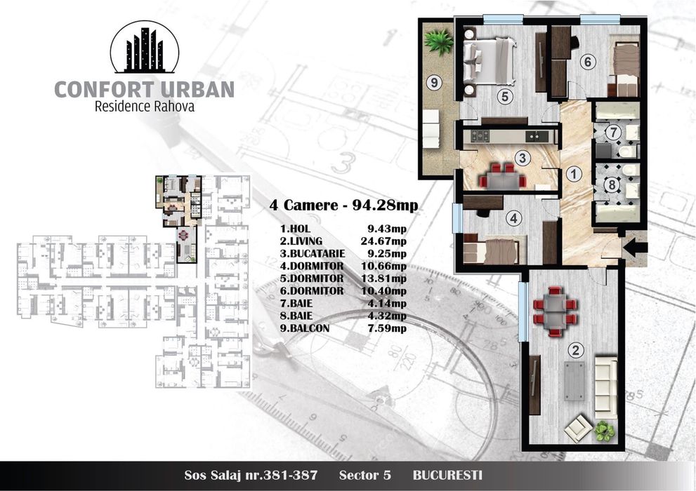 apartament 4 camere