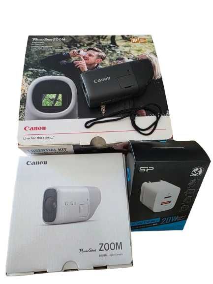 Неползван Canon PowerShot ZOOM Джобен Далекоглед с Фокусно разстояние 100 - 400 mm и допълнителен 2х Цифров Зум в съчетание с Фото и Видео камера