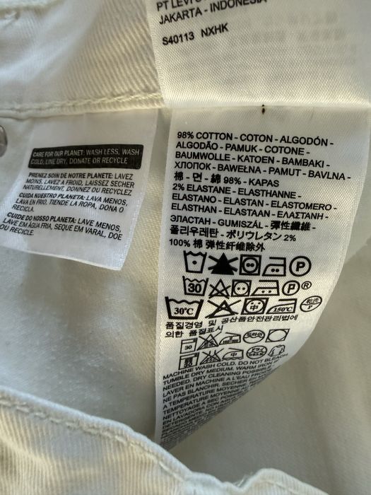 Blugi LEVIS 501 Alb Barbati | Marime 36 x 32 (Talie 100 cm)