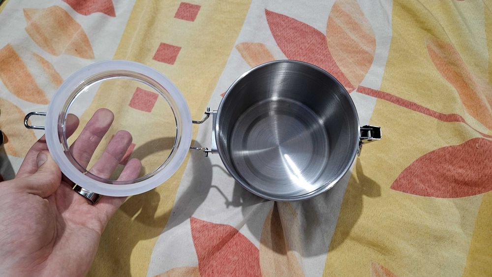 Recipient etans din inox pentru cafea WalktoSun