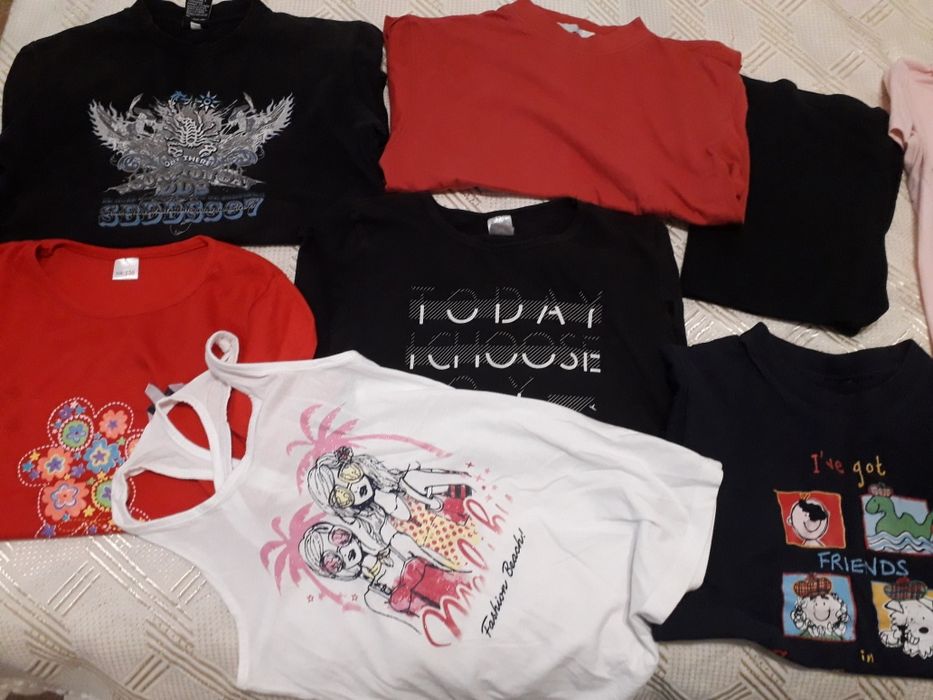 Потници и тениски са момиче р.140