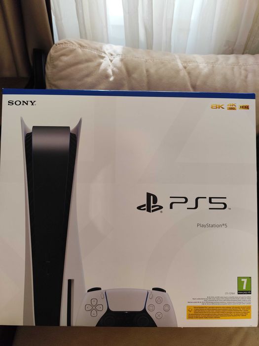 Playstation 5 + джойстик+ 4 игри (slim rancher, minecraft, FIFA 21, FC 24)