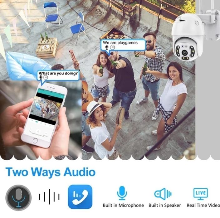 Camera Supraveghere PTZ  FULL HD 2MP  Vedere Color Noaptea WIFI Mi