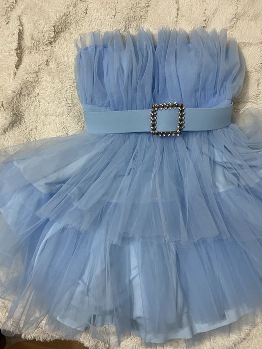 Официална рокля в син цвят