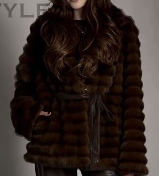 СРОЧНО!!! Шуба под соболь, шоколадный цвет