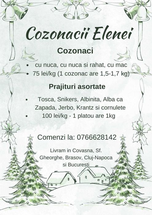 Cozonaci și prăjituri de casă pentru Crăciun