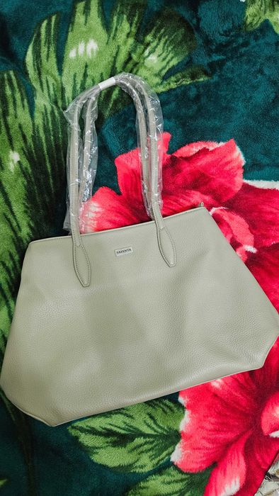 Женская серо-зеленая  сумка