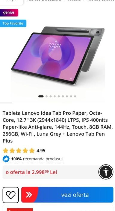 Tableta Lenovo Idea Tab Pro 12,7