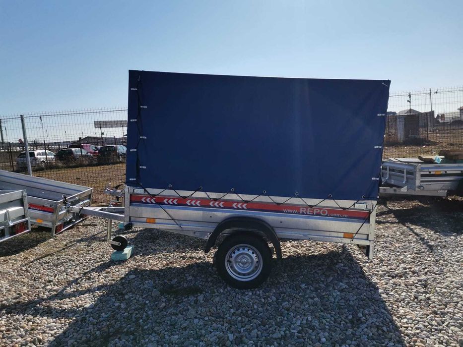 Remorca Mono Ax Auto Atv Tandem Prelata  750 KG Basculabila Oferta
