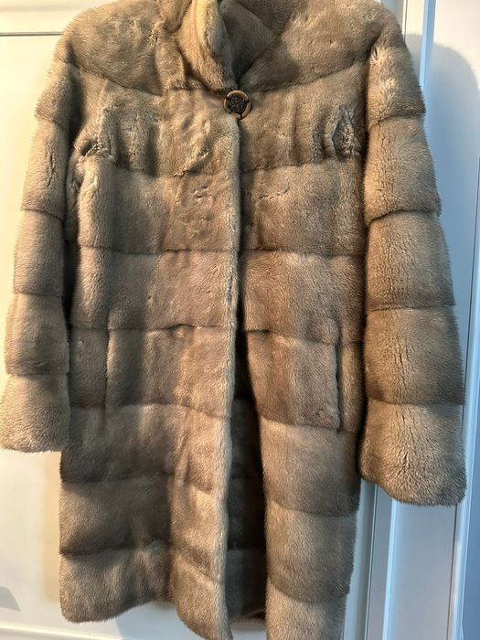 Голубая норка шуба