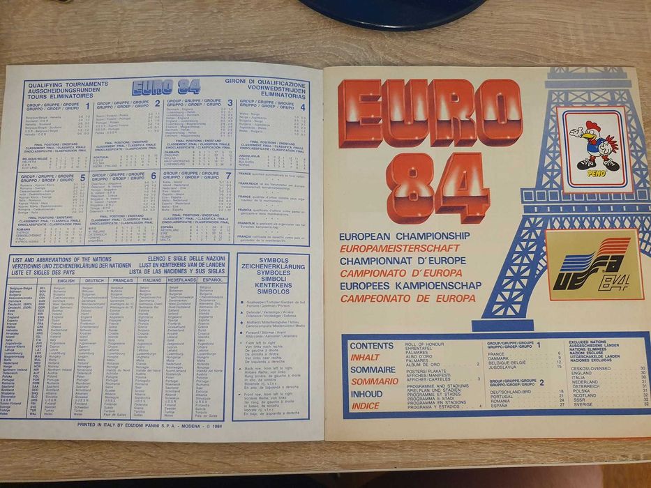 Album Euro 84 Panini, complet.