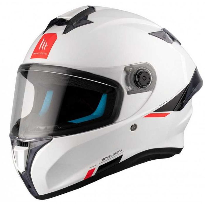 Каска MT Targo S SOLID A0 GLOSS Pearl White