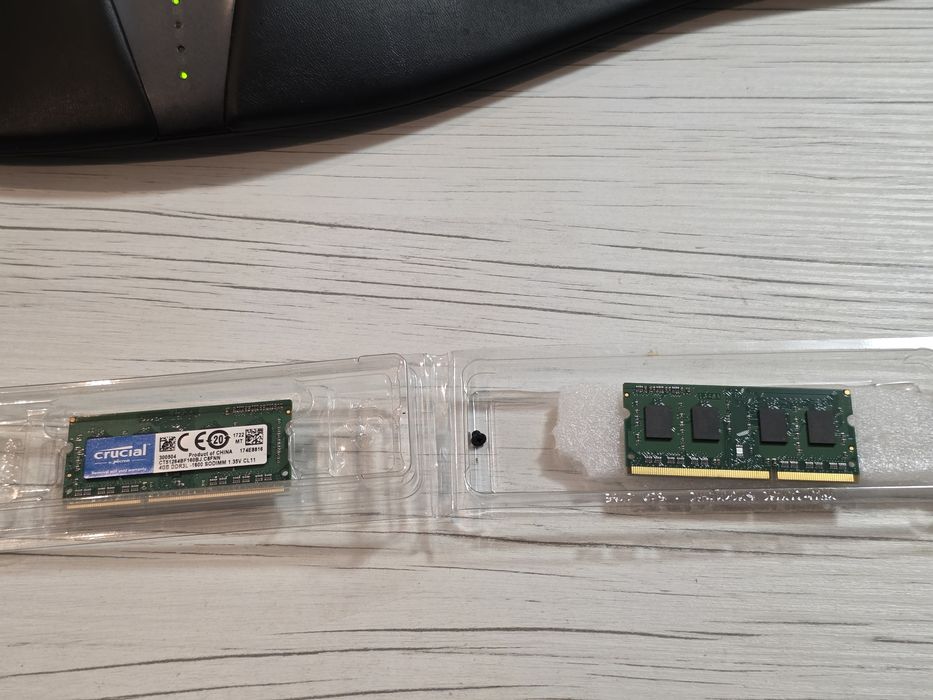 8 giga RAM   2 x4 gb DDR3L 1600 SODIMM 1.35V CL11