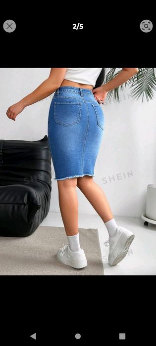 Fusta denim elastica