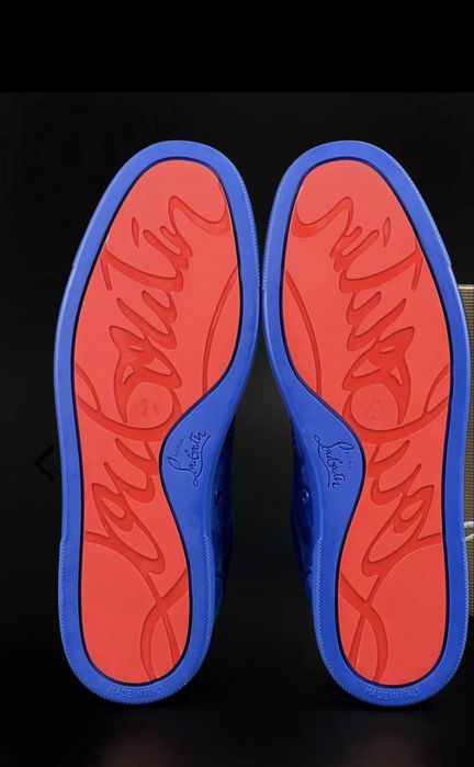 Louboutin Blue Velour