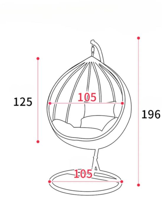 Scaun suspendat tip cuib terasa balcon din ratan maro
