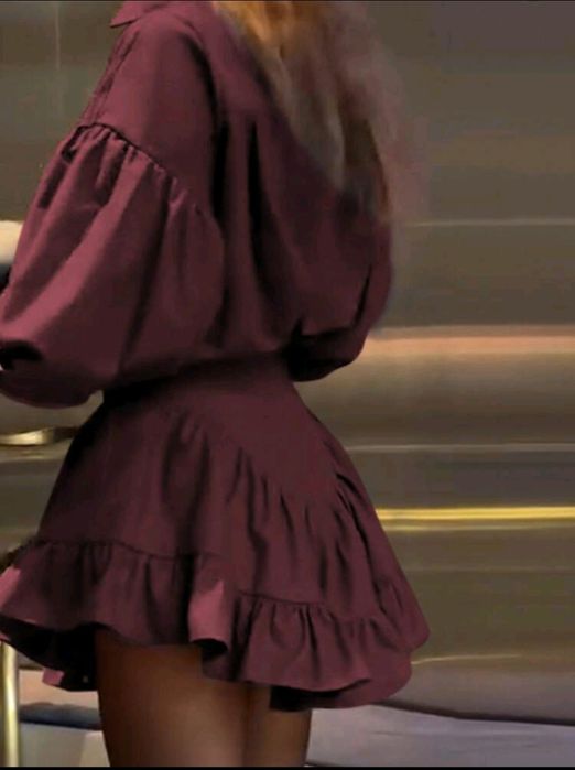 Дамски комплект в бордо