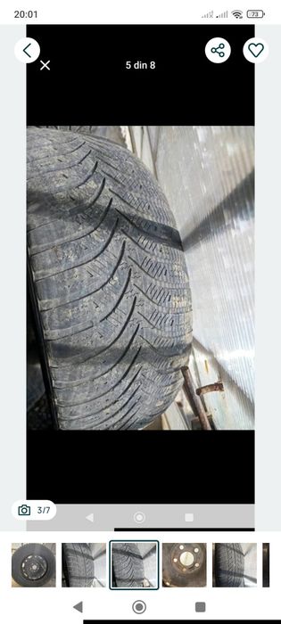 Vând jante de tabla cu cauciucuri  sau schimb