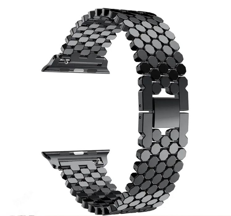 Curea Husa Metalic Hexagon Ceas Apple Watch Orice Serie