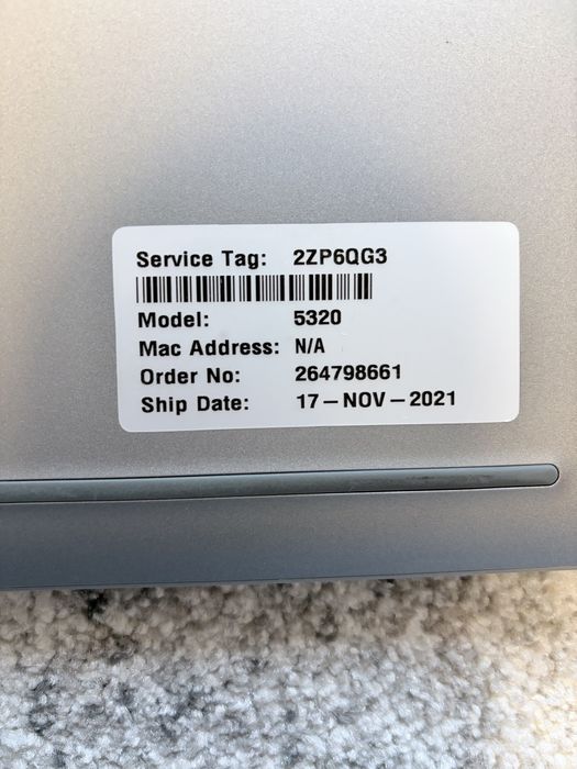 Laptop Dell Latitude 5320, 512GB ssd, 16GB ram, Intel Core i5 gen 11, Fără încărcător