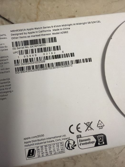 Apple watch series 9 41mm midnight gps  nou sigilat