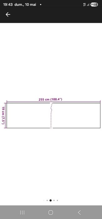 Set paravane pentru balcon  10 buc., antracit, 255x19 cm, poliratan 3.63 kg